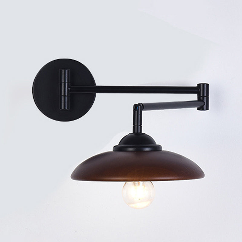 Contemporary Black Single Wall Mounted Sconce Shaded Statement Wall Light