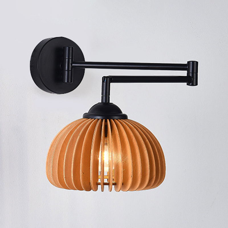 Contemporary Black Single Wall Mounted Sconce Shaded Statement Wall Light