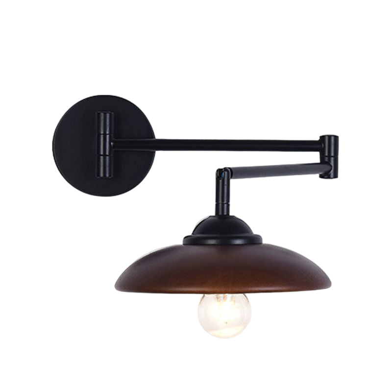Contemporary Black Single Wall Mounted Sconce Shaded Statement Wall Light