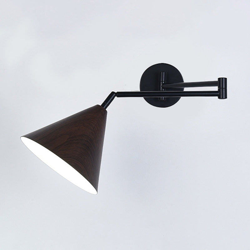 Contemporary Black Single Wall Mounted Sconce Shaded Statement Wall Light