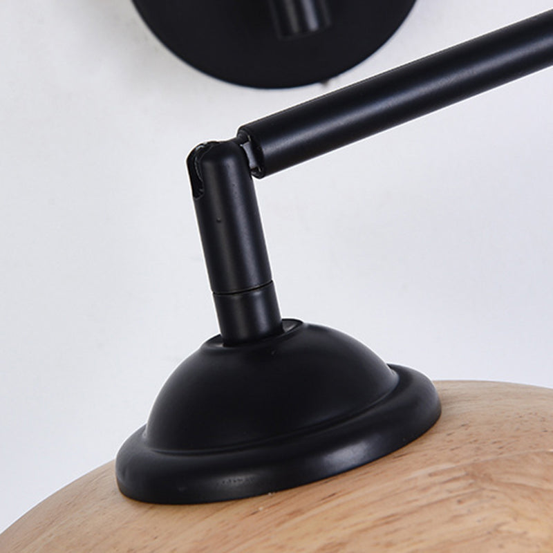 Contemporary Black Single Wall Mounted Sconce Shaded Statement Wall Light