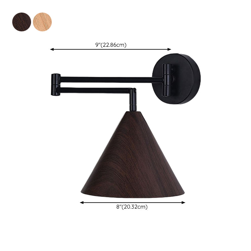 Contemporary Black Single Wall Mounted Sconce Shaded Statement Wall Light