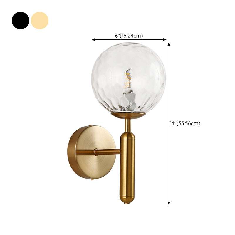 Modern Wall Light Sconce Minimalist Glass Wall Light Fixture for Bedroom