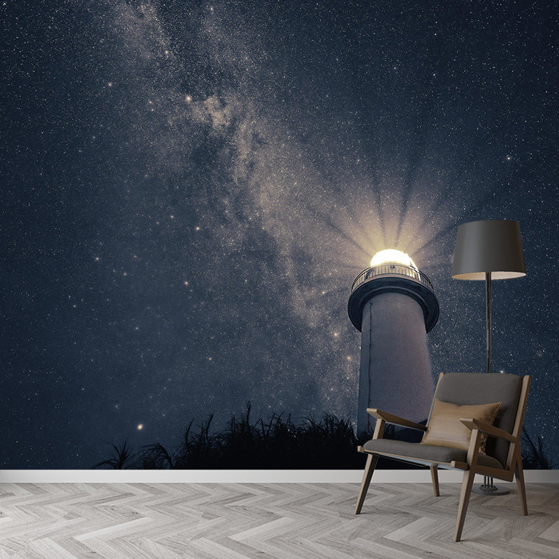Photography Pattern Mildew Wall Mural Horizontalt Stary Sky for Living Room