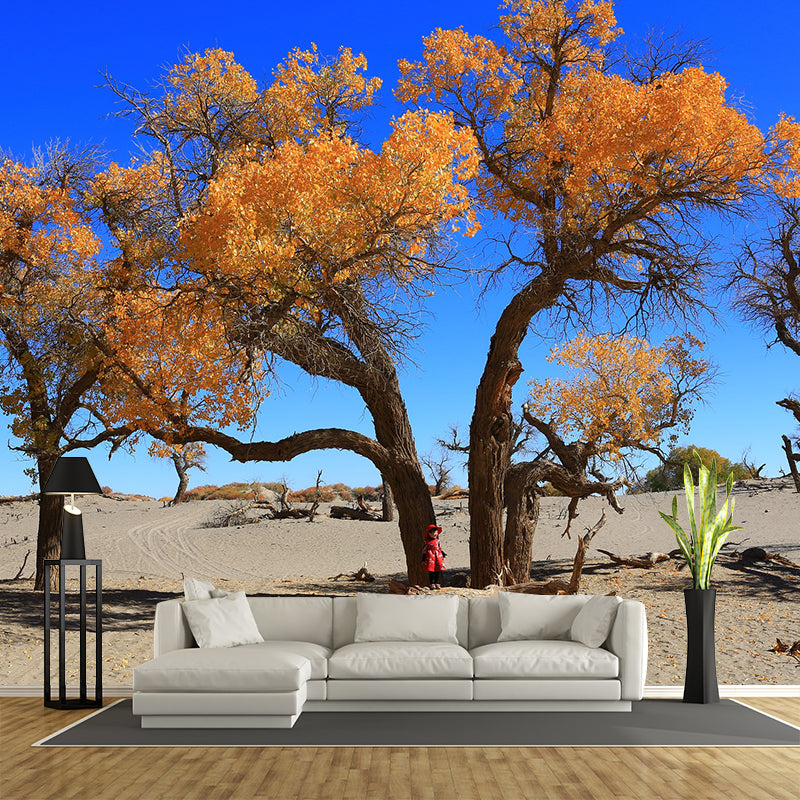 Botanical Photography Pattern Mildew Wall Mural Horizontalt for Living Room