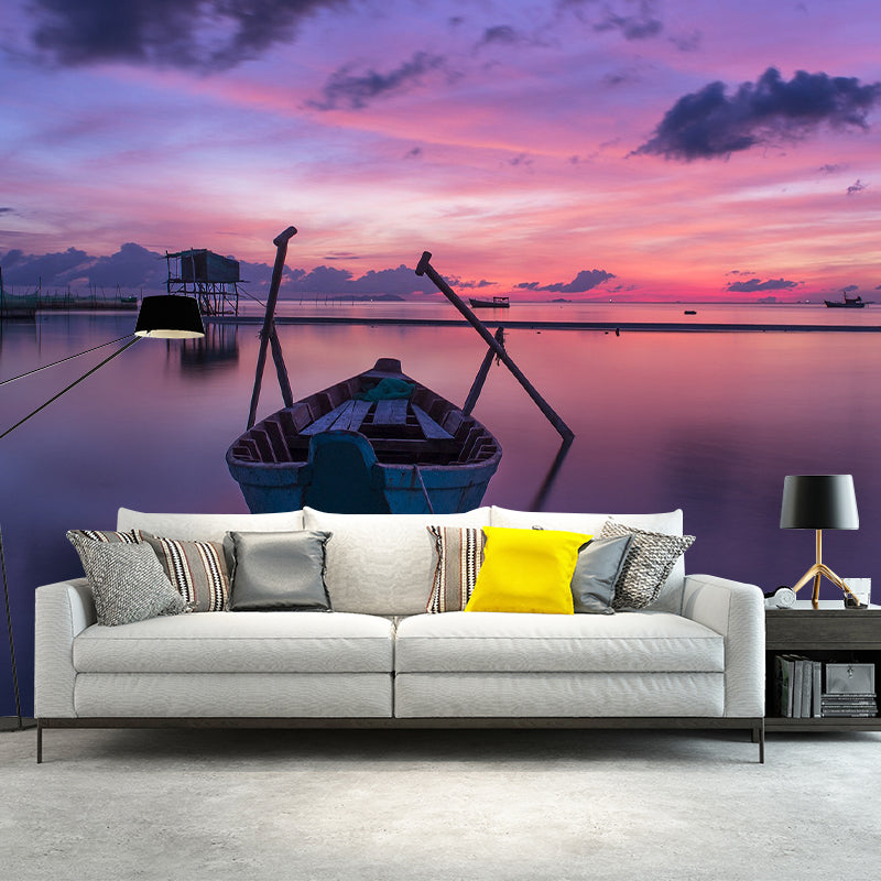 Photography Pattern Mildew Wall Mural Sunset Horizontalt for Living Room