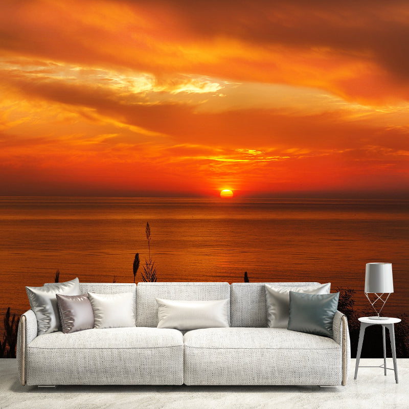 Photography Pattern Mildew Wall Mural Sunset Horizontalt for Living Room