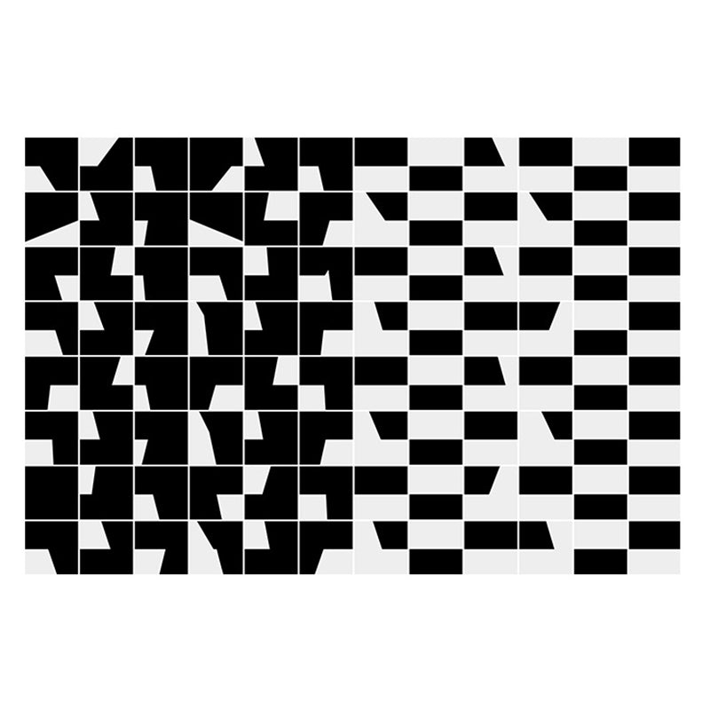 Simple Checkerboard Rug Polyester Indoor Rug Non-slip Area Carpet for Living Room and Bedroom