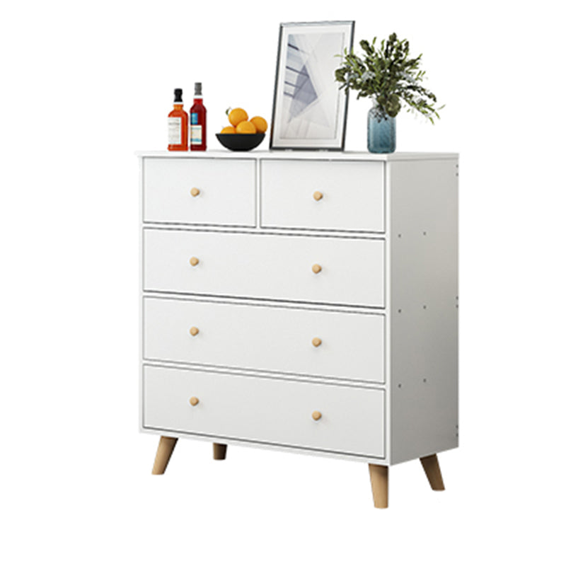Scandinavian Wood Horizontal Storage Chest with Drawers for Home