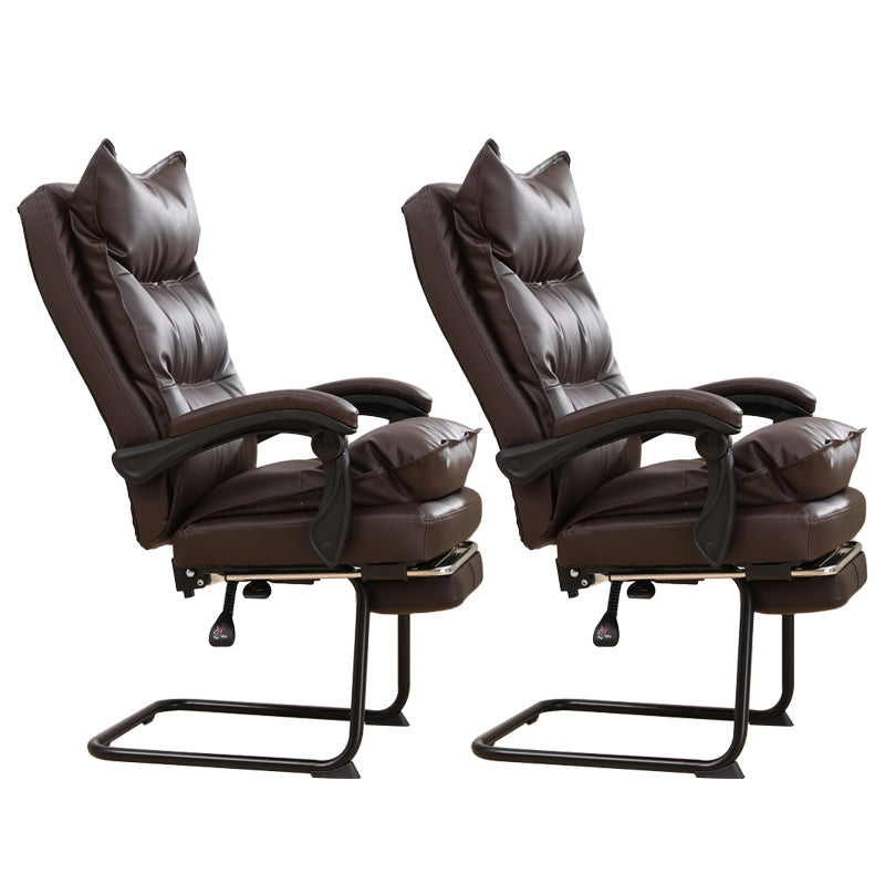 Padded Arms Office Chair Modern Leather No Distressing Ergonomic Desk Chair