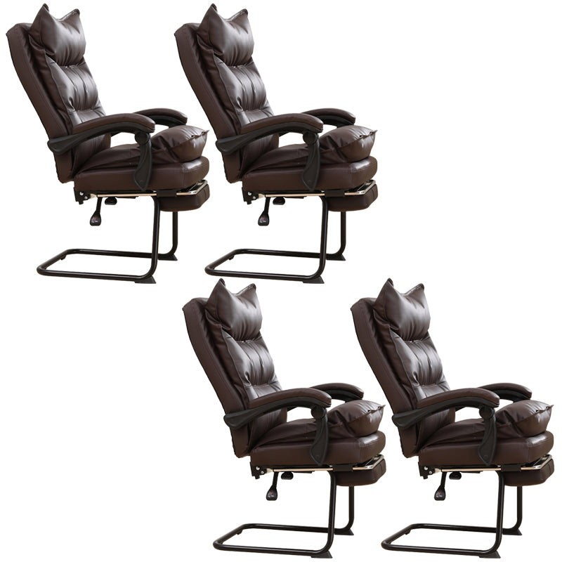 Padded Arms Office Chair Modern Leather No Distressing Ergonomic Desk Chair
