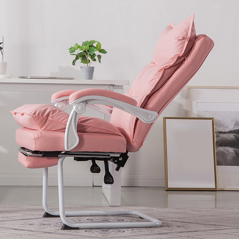 Padded Arms Office Chair Modern Leather No Distressing Ergonomic Desk Chair