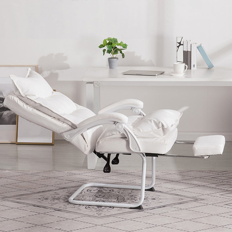 Padded Arms Office Chair Modern Leather No Distressing Ergonomic Desk Chair
