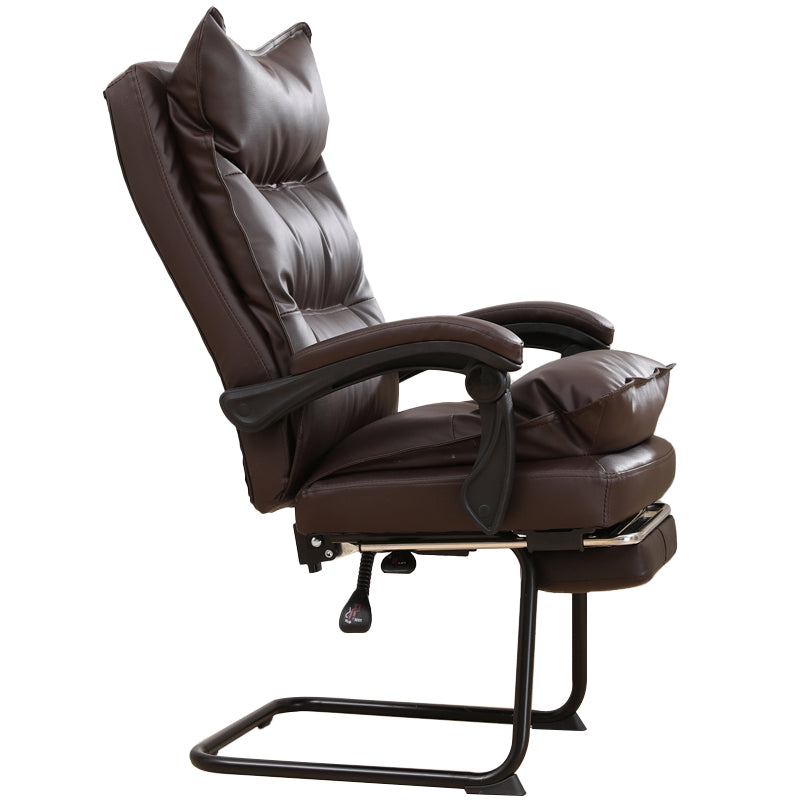 Padded Arms Office Chair Modern Leather No Distressing Ergonomic Desk Chair