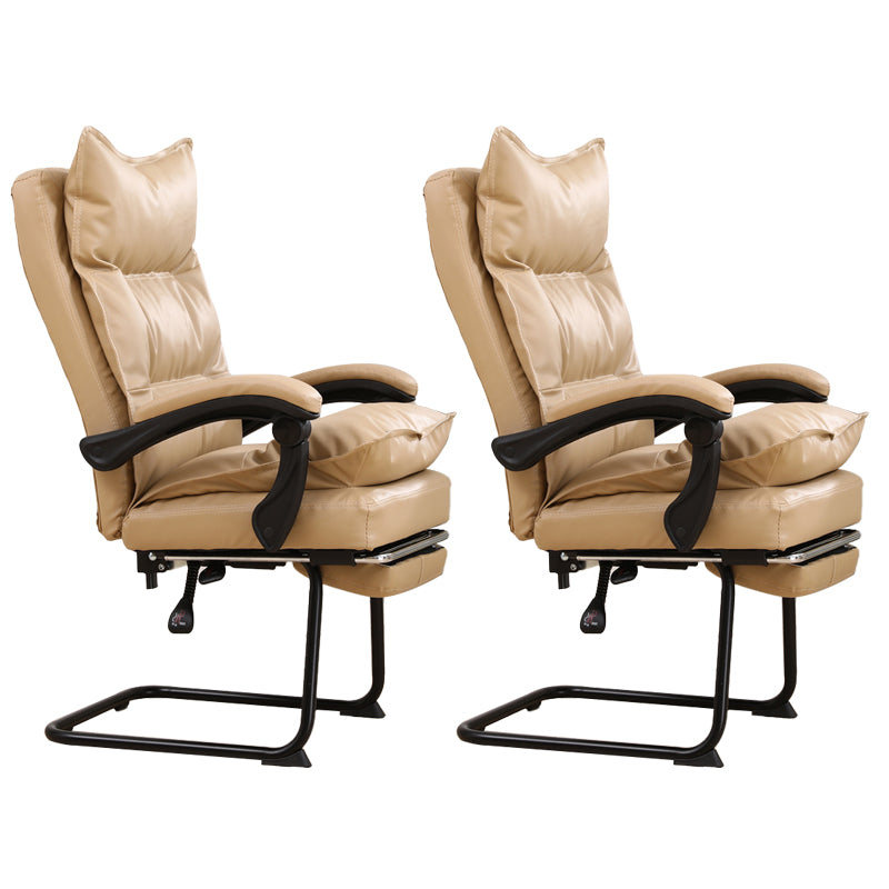 Padded Arms Office Chair Modern Leather No Distressing Ergonomic Desk Chair
