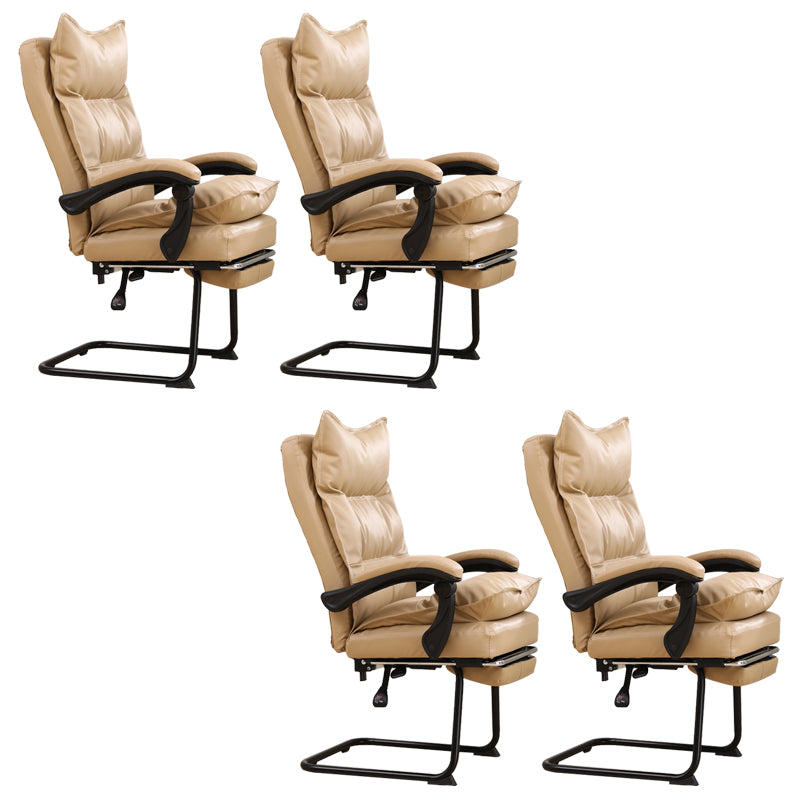 Padded Arms Office Chair Modern Leather No Distressing Ergonomic Desk Chair