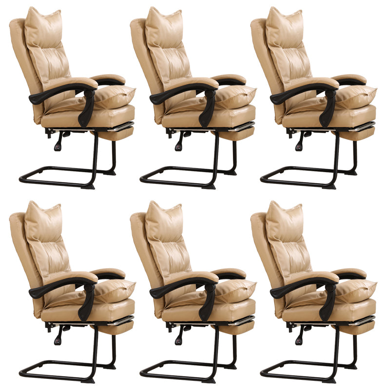 Padded Arms Office Chair Modern Leather No Distressing Ergonomic Desk Chair
