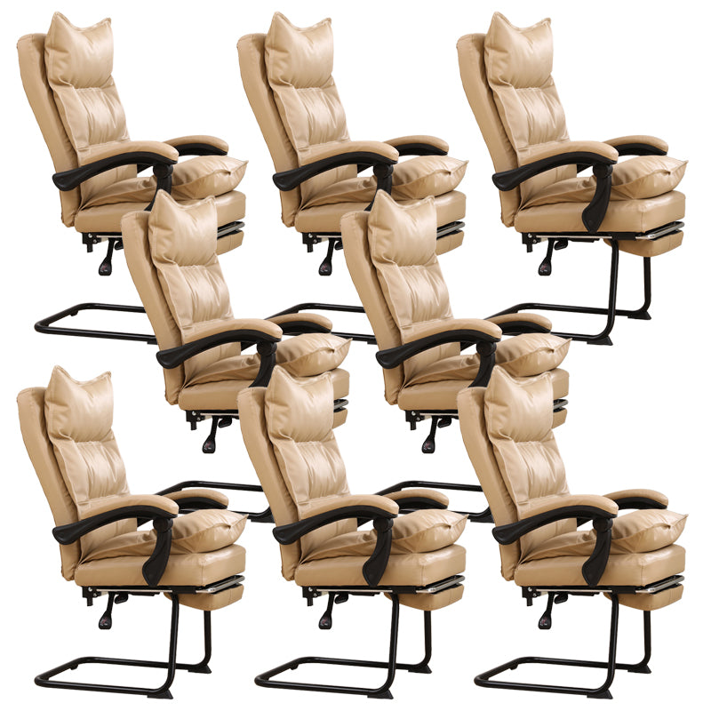 Padded Arms Office Chair Modern Leather No Distressing Ergonomic Desk Chair