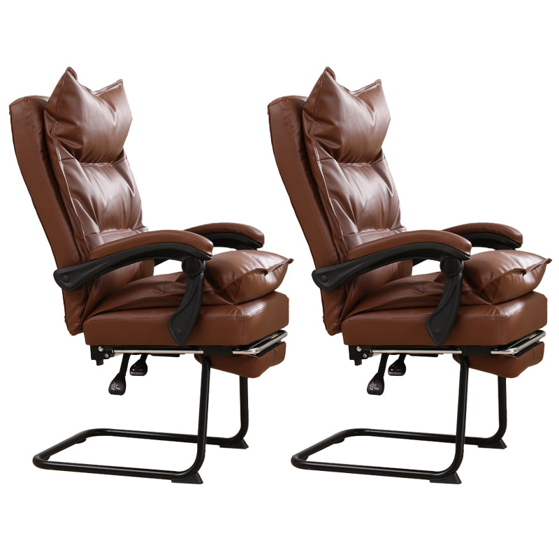 Padded Arms Office Chair Modern Leather No Distressing Ergonomic Desk Chair