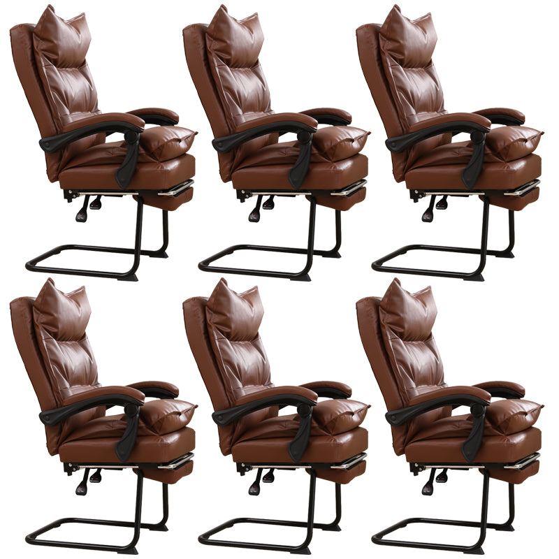 Padded Arms Office Chair Modern Leather No Distressing Ergonomic Desk Chair