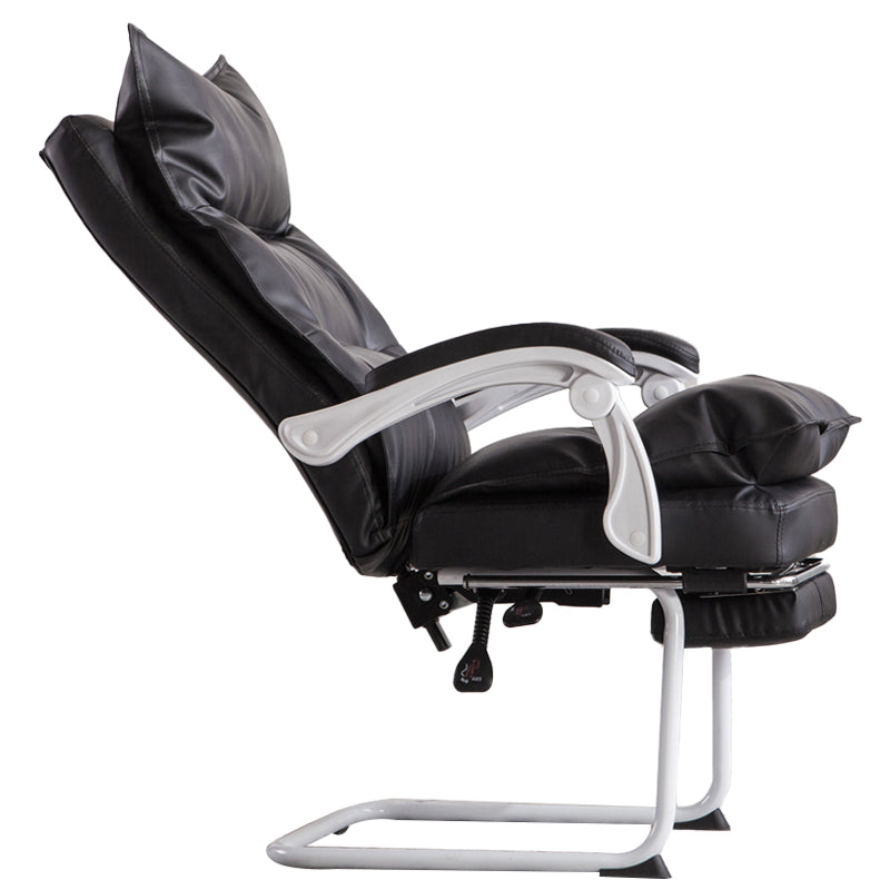 Padded Arms Office Chair Modern Leather No Distressing Ergonomic Desk Chair