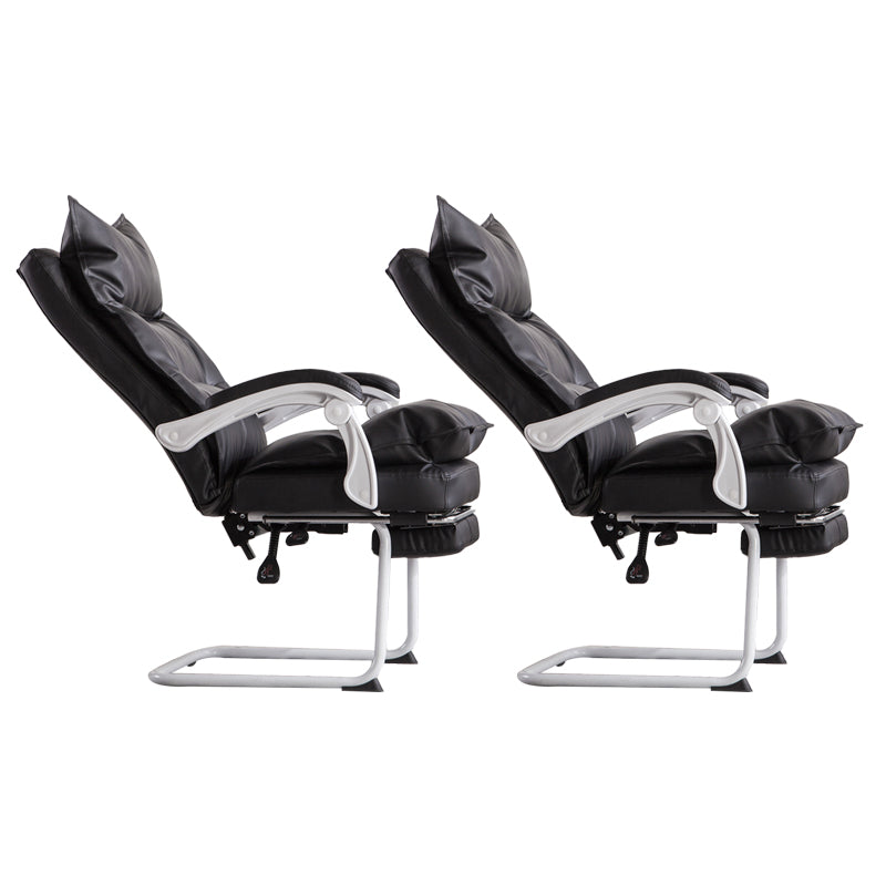 Padded Arms Office Chair Modern Leather No Distressing Ergonomic Desk Chair