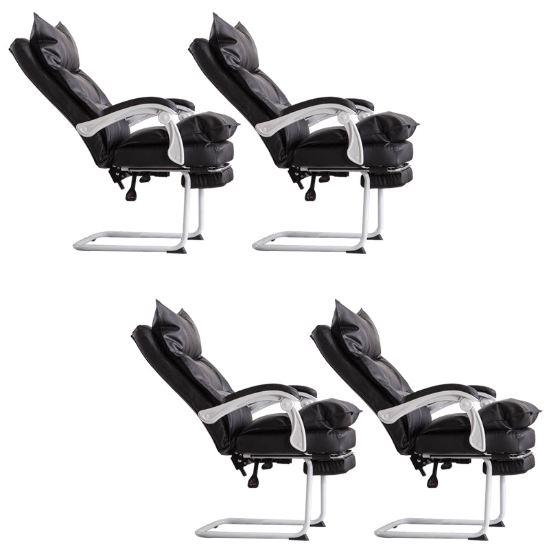 Padded Arms Office Chair Modern Leather No Distressing Ergonomic Desk Chair