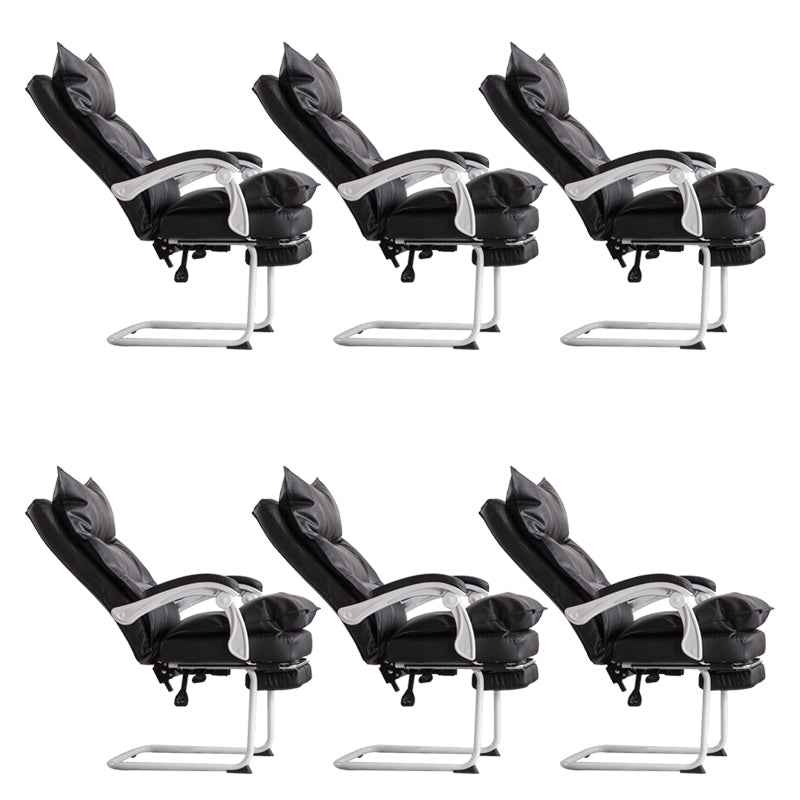 Padded Arms Office Chair Modern Leather No Distressing Ergonomic Desk Chair