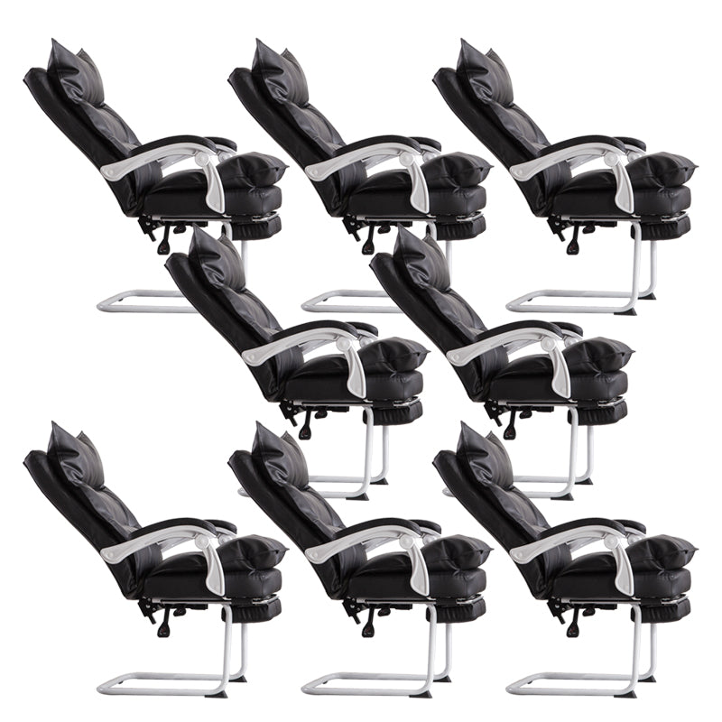 Padded Arms Office Chair Modern Leather No Distressing Ergonomic Desk Chair