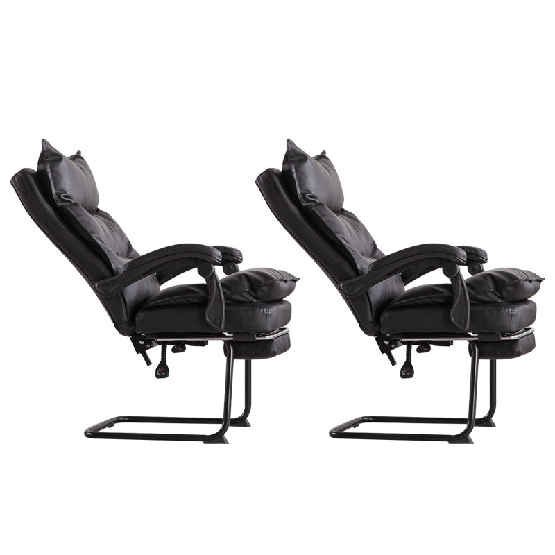 Padded Arms Office Chair Modern Leather No Distressing Ergonomic Desk Chair