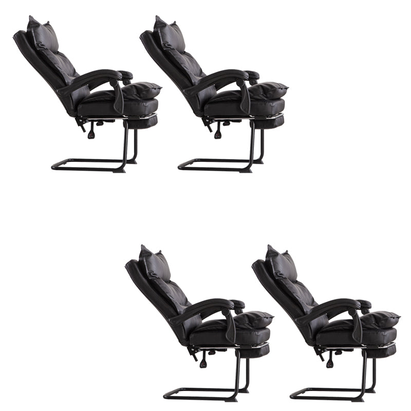 Padded Arms Office Chair Modern Leather No Distressing Ergonomic Desk Chair