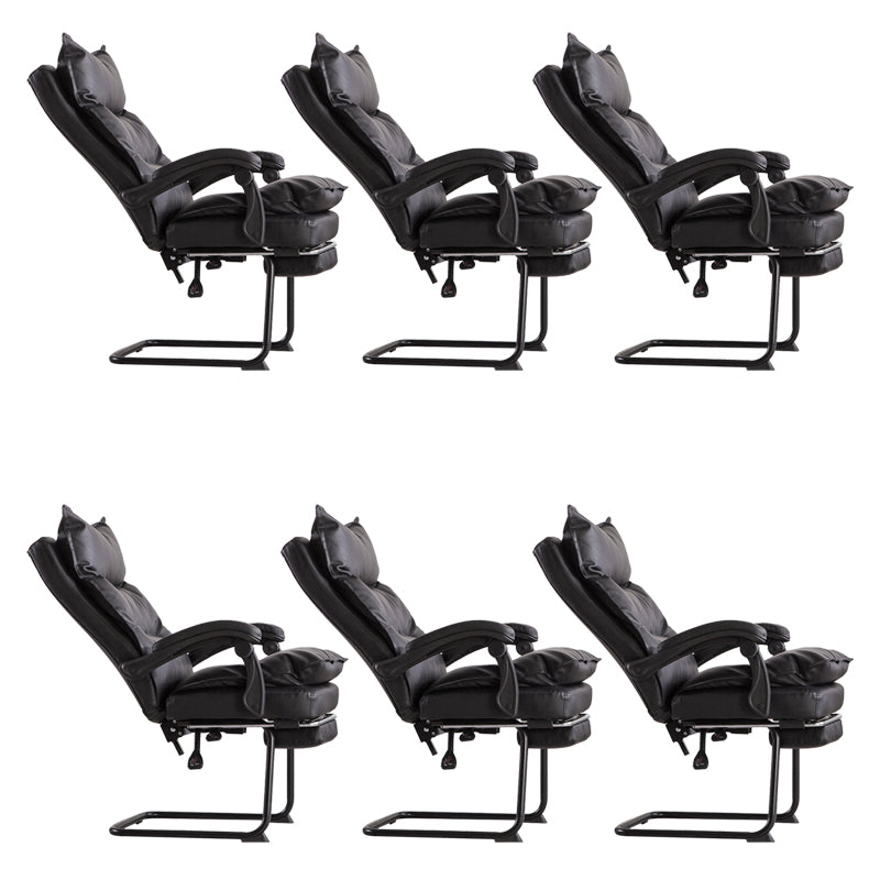 Padded Arms Office Chair Modern Leather No Distressing Ergonomic Desk Chair