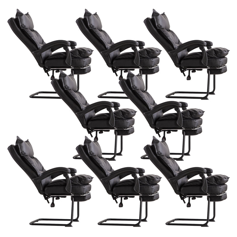 Padded Arms Office Chair Modern Leather No Distressing Ergonomic Desk Chair