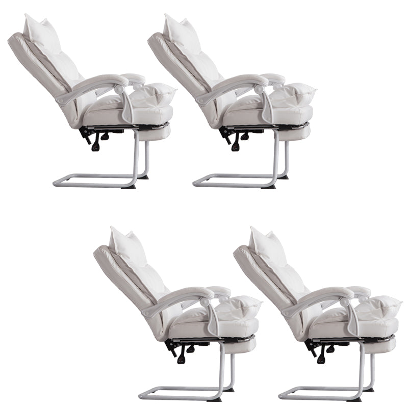 Padded Arms Office Chair Modern Leather No Distressing Ergonomic Desk Chair