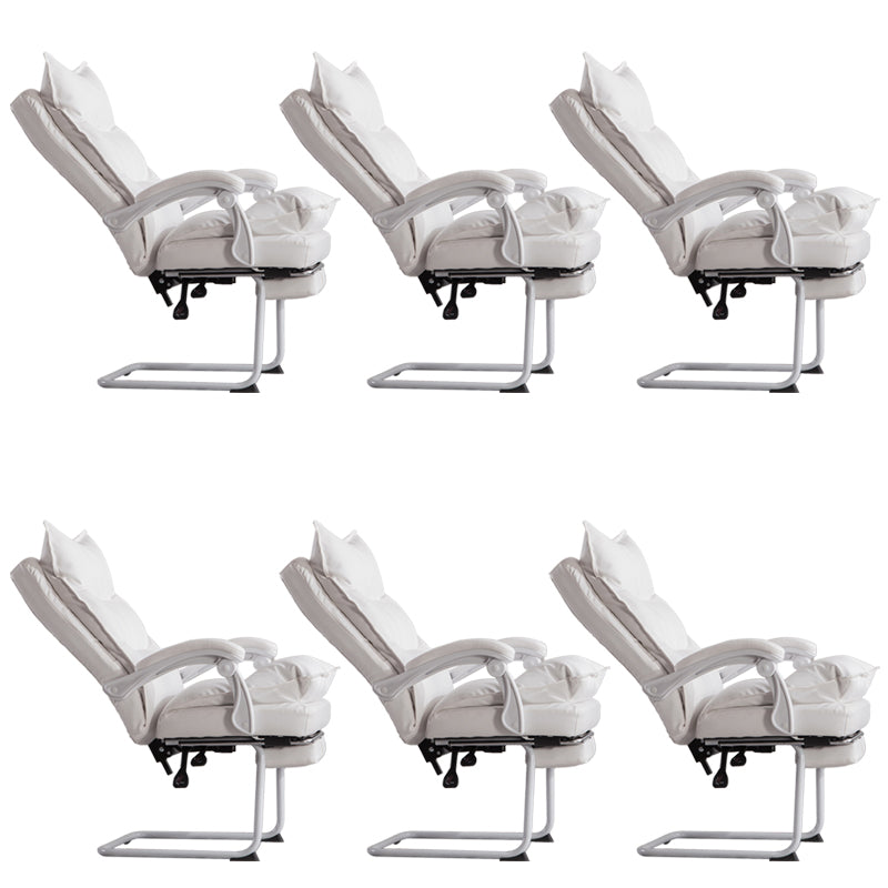 Padded Arms Office Chair Modern Leather No Distressing Ergonomic Desk Chair