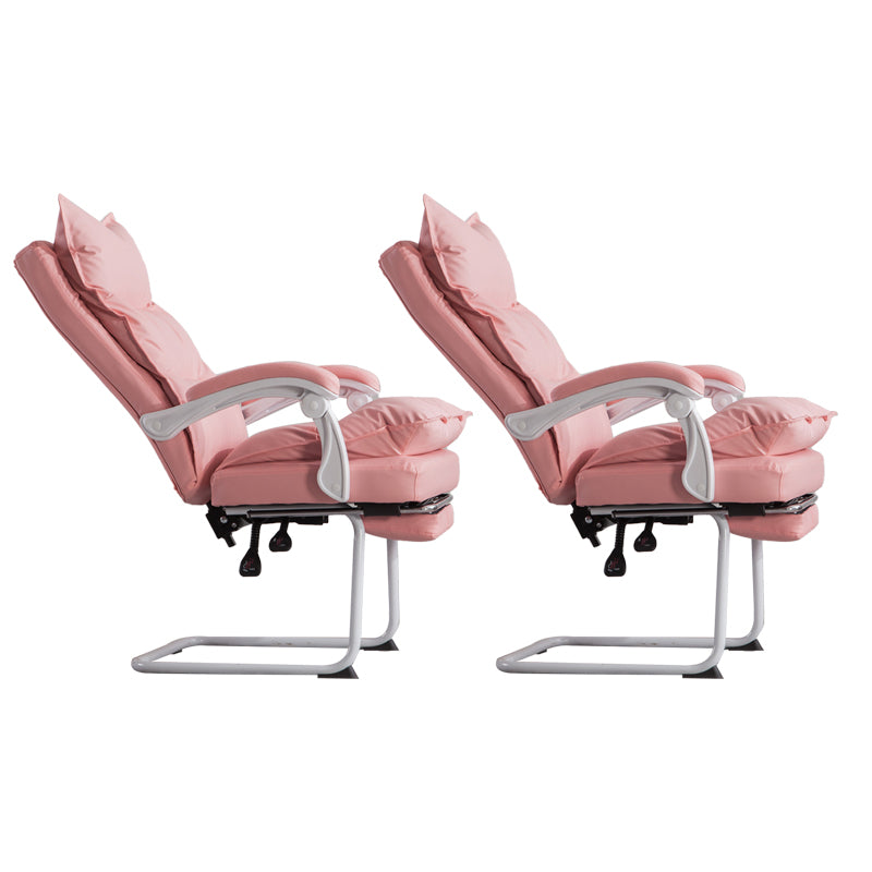 Padded Arms Office Chair Modern Leather No Distressing Ergonomic Desk Chair