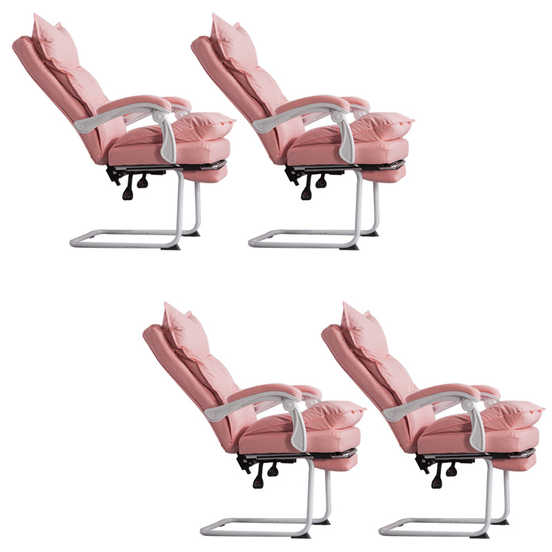 Padded Arms Office Chair Modern Leather No Distressing Ergonomic Desk Chair