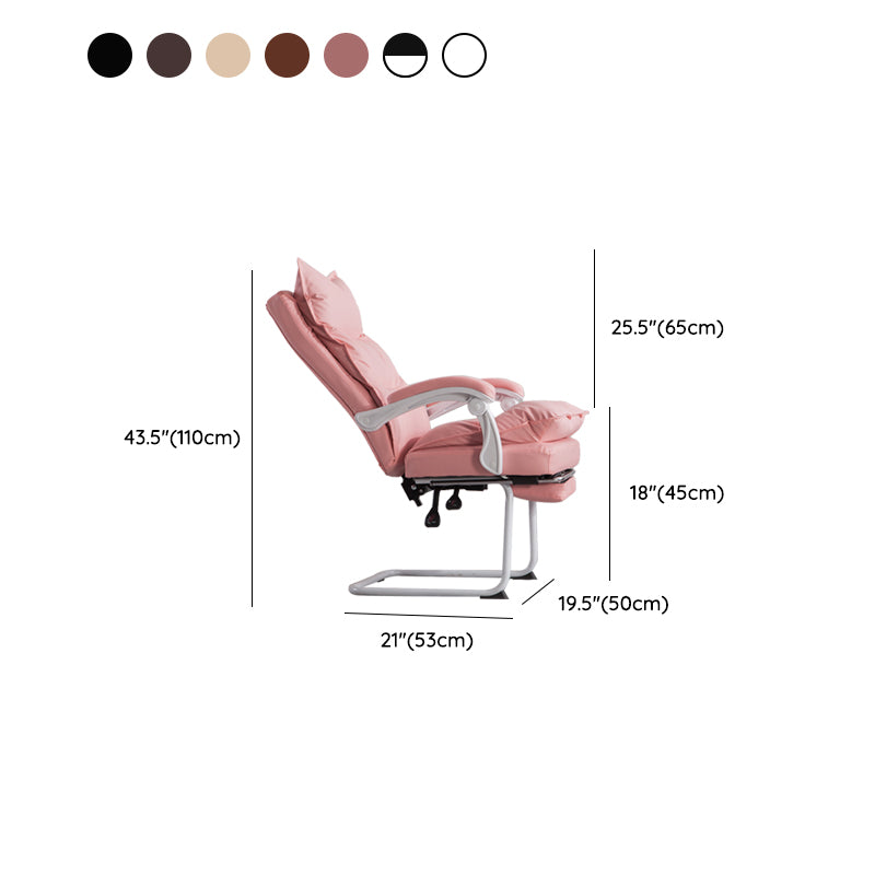 Padded Arms Office Chair Modern Leather No Distressing Ergonomic Desk Chair