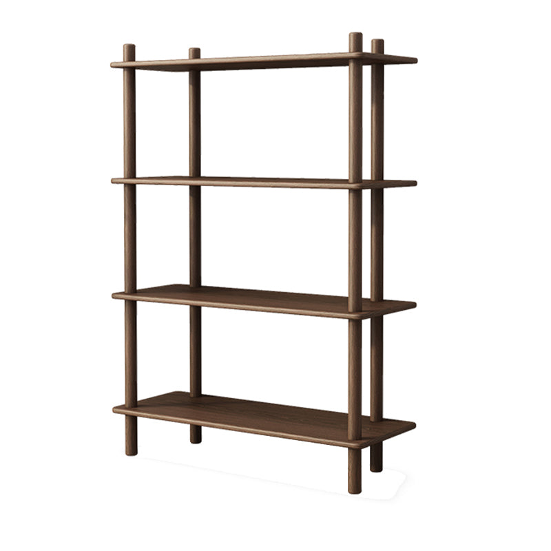 Scandinavian Open Back Wood Shelf Bookcase with Shelves for Home Office