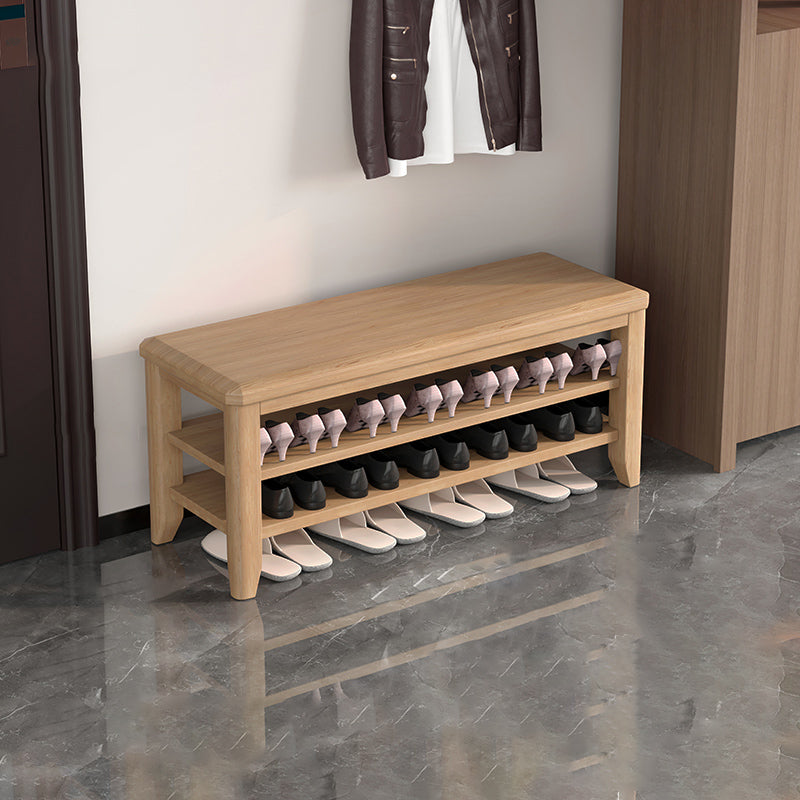 Modern Entryway Bench Rectangle 12" Width Wooden Seating Bench