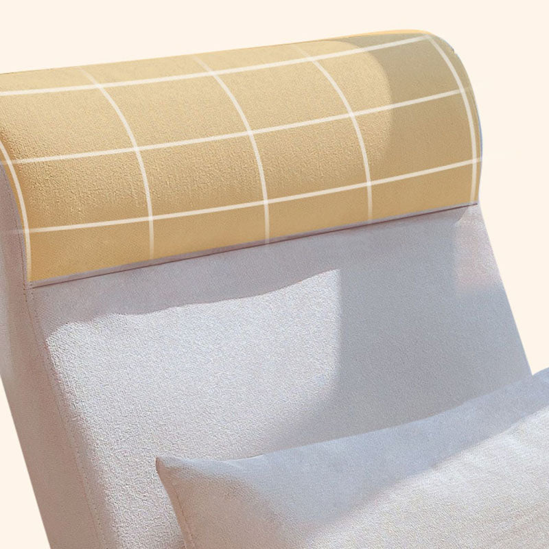 Contemporary Rocking Chair Upholstered Antique Finish Rocking Accent Chair