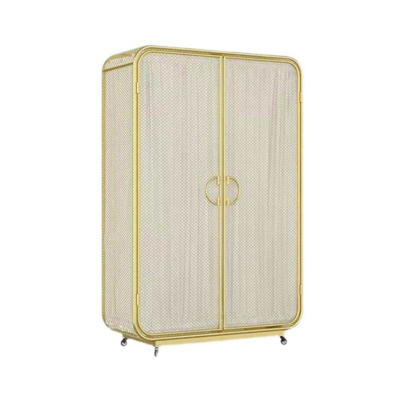 Bedroom Metal Wardrobe Industrial Style Rectangular Wardrobe Closet with Door