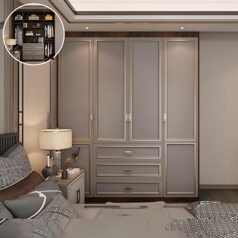 Modern Freestanding Wardrobe Engineered Wood Wardrobe Armoire