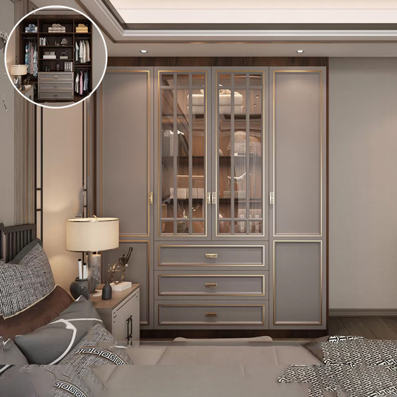 Modern Freestanding Wardrobe Engineered Wood Wardrobe Armoire
