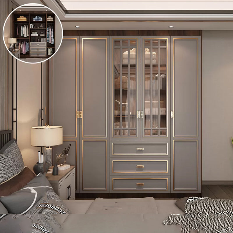 Modern Freestanding Wardrobe Engineered Wood Wardrobe Armoire