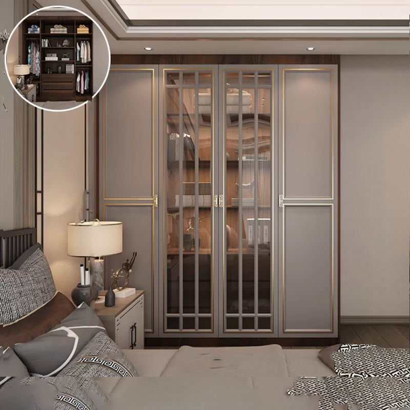 Modern Freestanding Wardrobe Engineered Wood Wardrobe Armoire