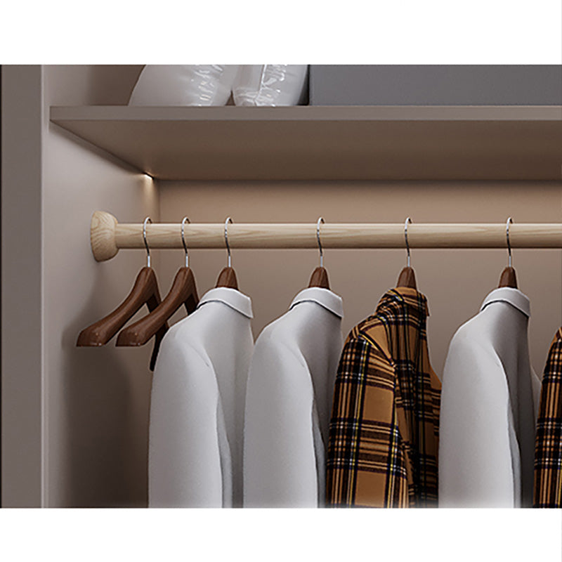 Bedroom Wooden Wardrobe Armoire Coastal Style Sliding Doors Storage Cabinet