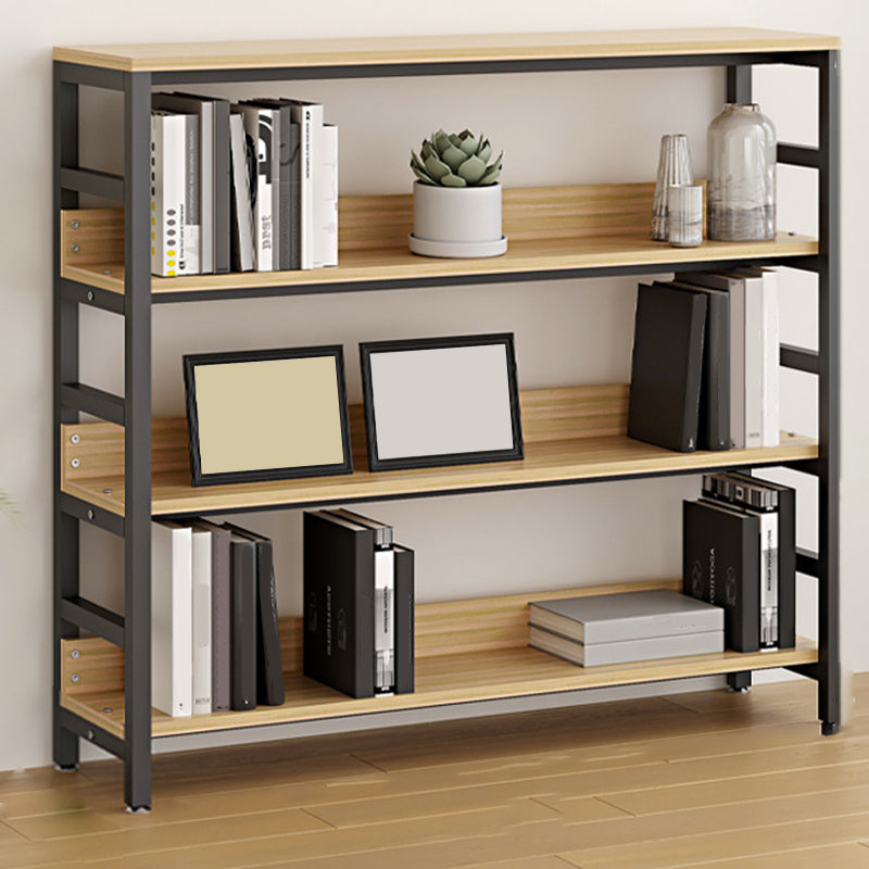 Black Modern Open Back Shelf Bookcase Shelves Included for Home Office