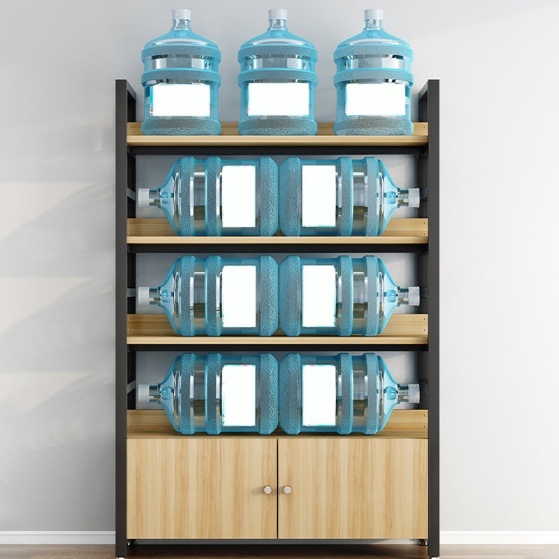 Modern Open Storage Shelf Bookcase with Cabinets for Home Office