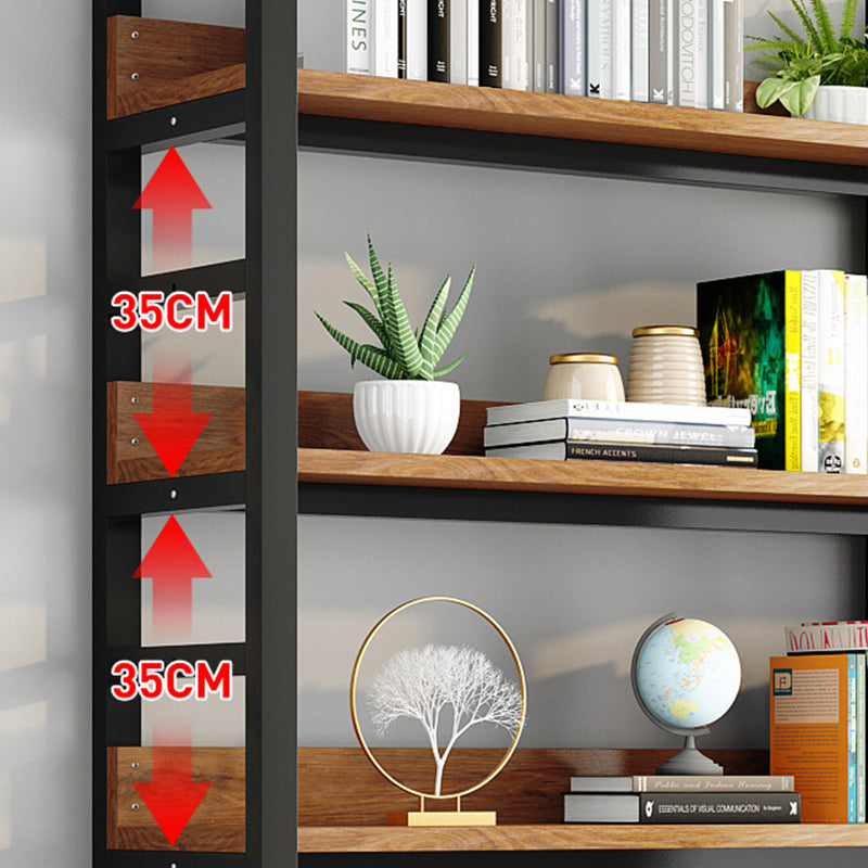 Modern Open Storage Shelf Bookcase with Cabinets for Home Office